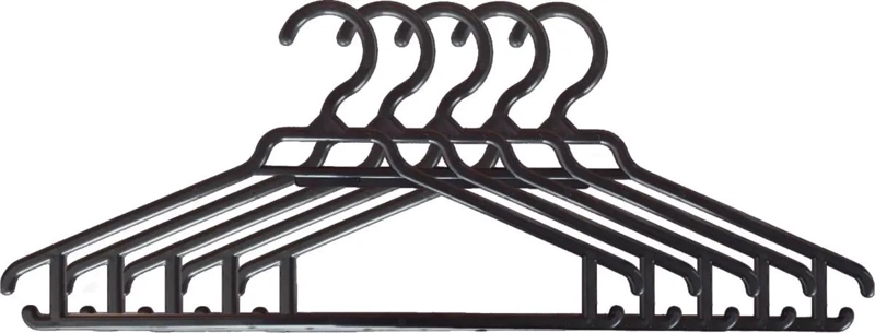 PACK DE 30 COLGADORES DE ROPA ANTIDESLIZANTES EN COLOR NEGRO - 2