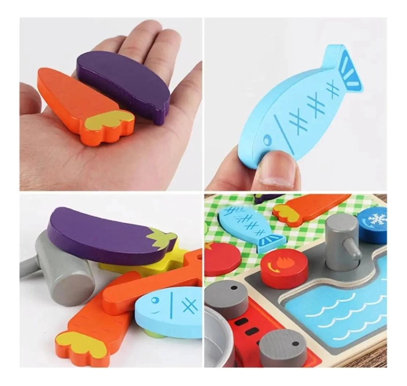 JUEGO DE PUZZLES DE MADERA PARA NIÑOS ESTIMULANTE Y DIVERTIDO - 3