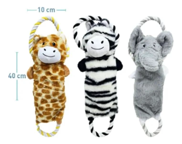 JUGUETE DE PELUCHE MASTICABLE CON CUERDA PARA PERROS 40X10CM - 2