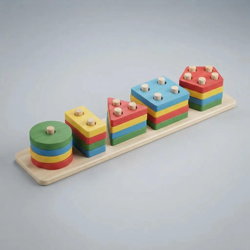 JUGUETE EDUCATIVO DE MADERA PARA CLASIFICAR FORMAS Y COLORES - 2