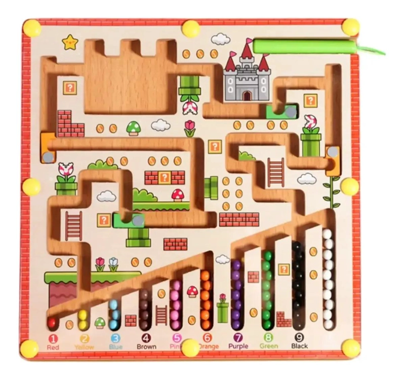 LABERINTO MAGNE TICO DE MADERA PARA NIÑOS DE 3 AÑOS - 1