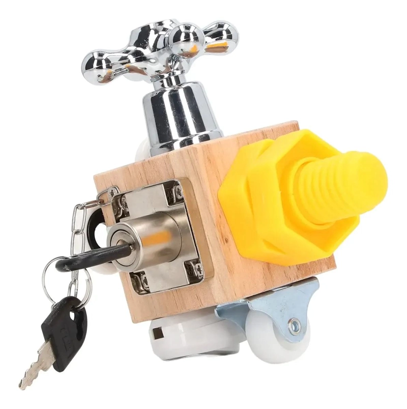 CUBO DE ACTIVIDADES DIDACTICO DE MADERA PARA NIÑOS - 2
