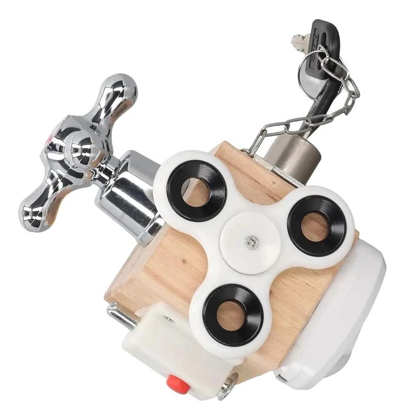 CUBO DE ACTIVIDADES DIDACTICO DE MADERA PARA NIÑOS - 3