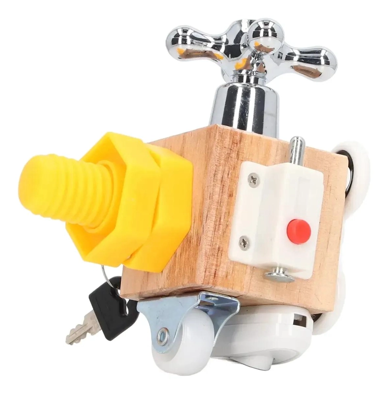CUBO DE ACTIVIDADES DIDACTICO DE MADERA PARA NIÑOS - 4