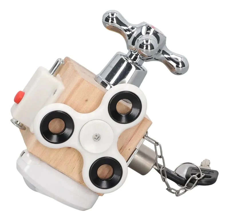 CUBO DE ACTIVIDADES DIDACTICO DE MADERA PARA NIÑOS - 5
