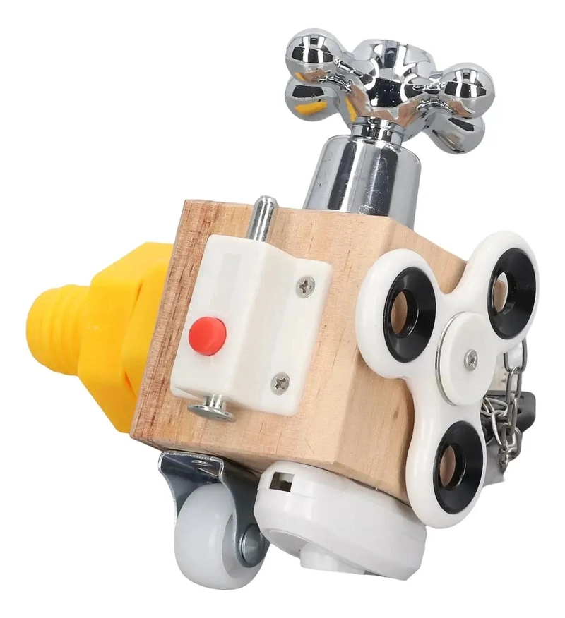 CUBO DE ACTIVIDADES DIDACTICO DE MADERA PARA NIÑOS - 6