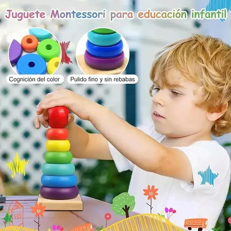 SET DE JUGUETES DIDACTICOS DE MADERA PARA NIÑOS DE 2 AÑOS - 9