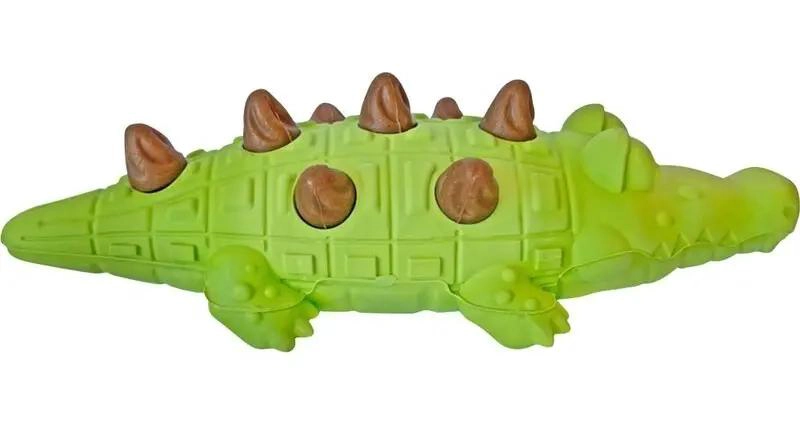 JUGUETE DENTAL COCODRILO 2 EN 1 PARA PERROS CON SNACKS - 3