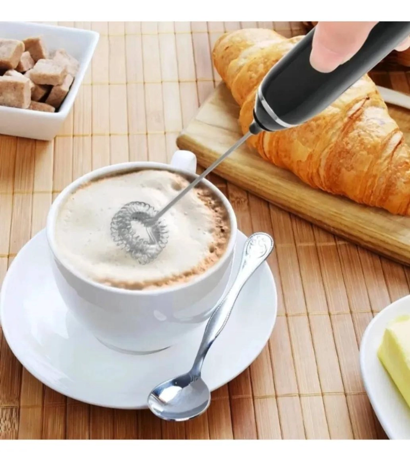 BATIDOR ESPUMADOR PORTATIL PARA LECHE CAFE  Y BATIDOS CON CABEZALES INTERCAMBI - 6