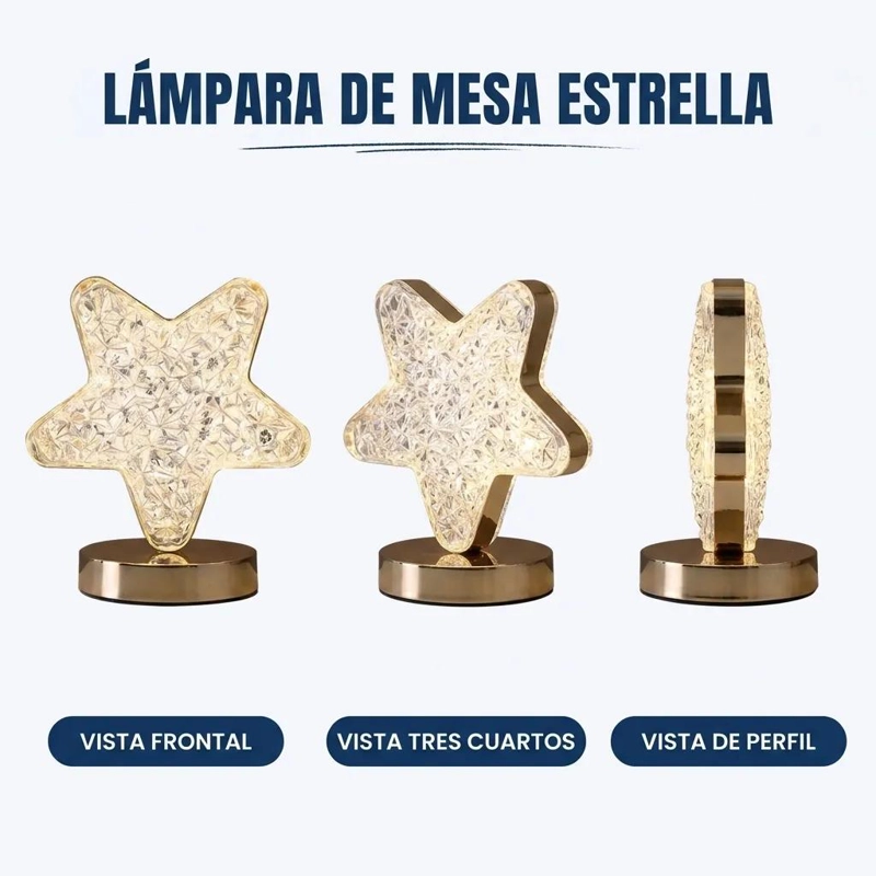 LAMPARA DE MESA ESTRELLA DECORATIVA PARA AMBIENTES ACOGEDORES - 3
