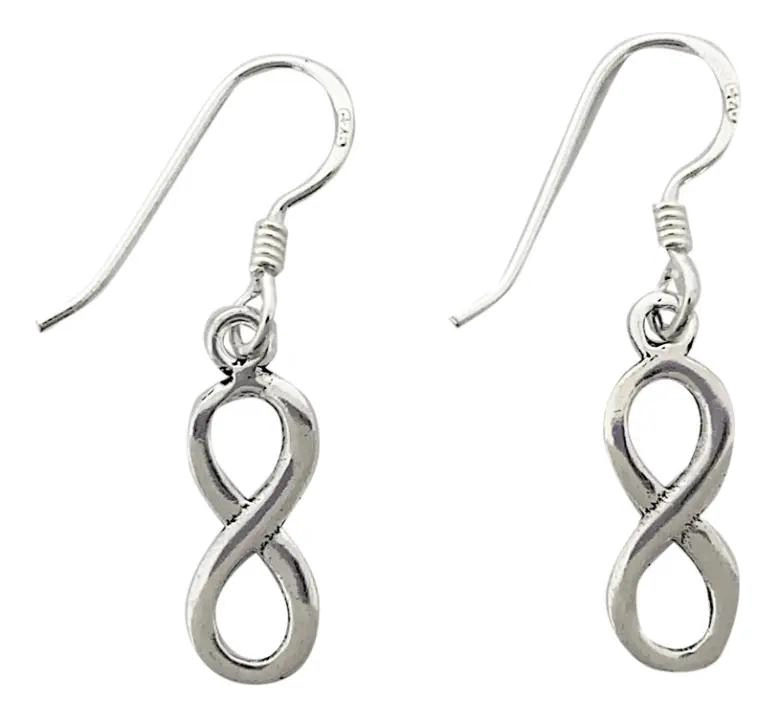 AROS COLGANTES INFINITO EN PLATA FINA 925 ENVEJECIDA - 1