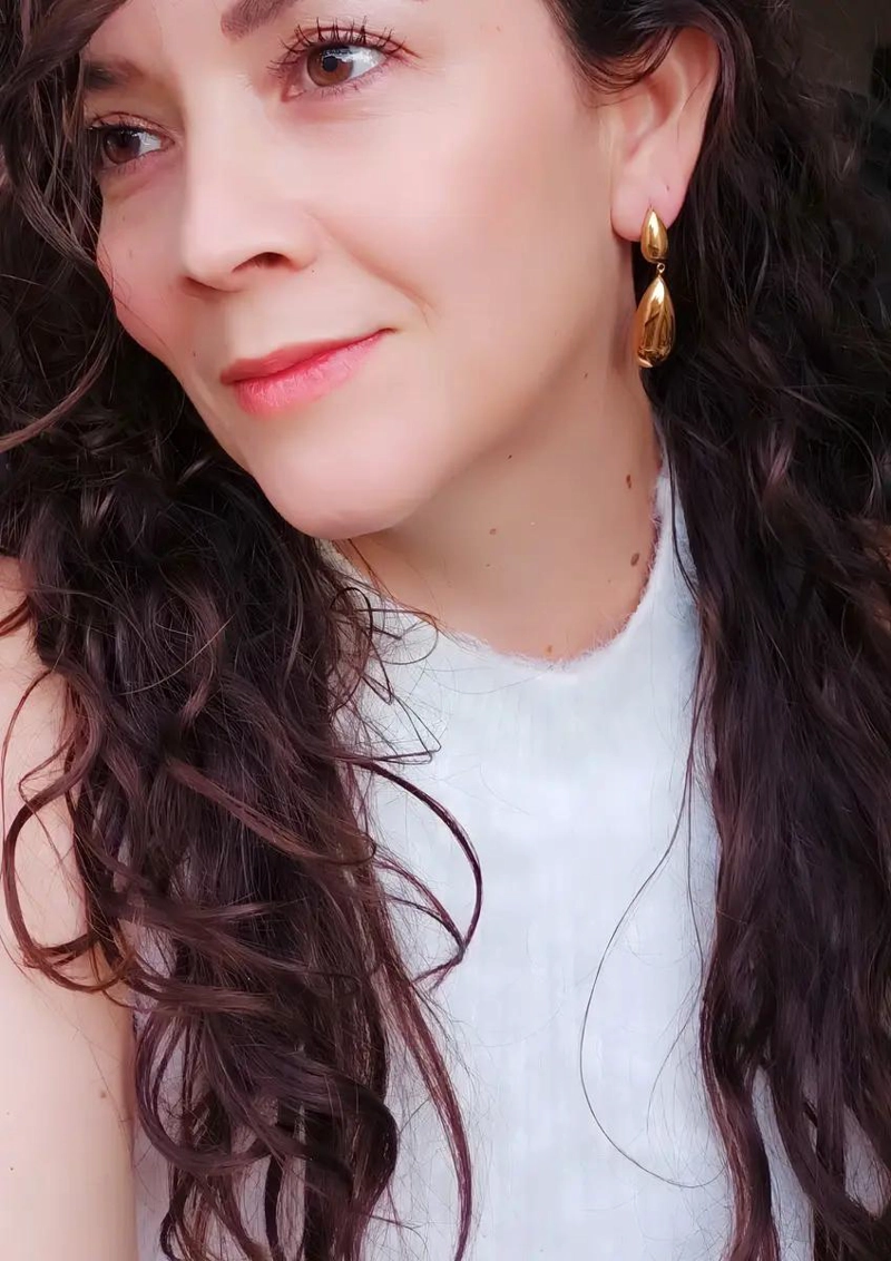 AROS LARGOS TIPO GOTA ESPEJO CHAPADOS EN ORO 18K - 3