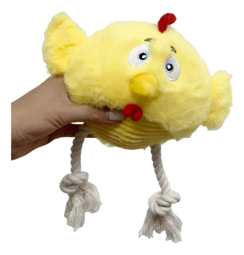 JUGUETE INTERACTIVO DE PELUCHE PARA PERROS CON CUERDA - 1