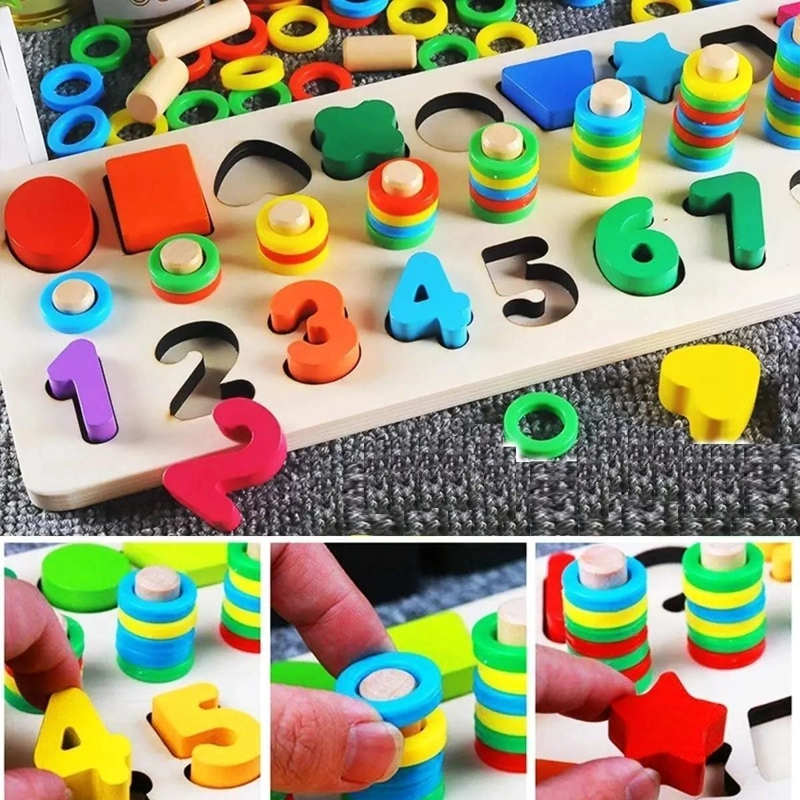 JUGUETE DE MADERA PARA APRENDER NUMEROS Y MATEMATICAS - 6