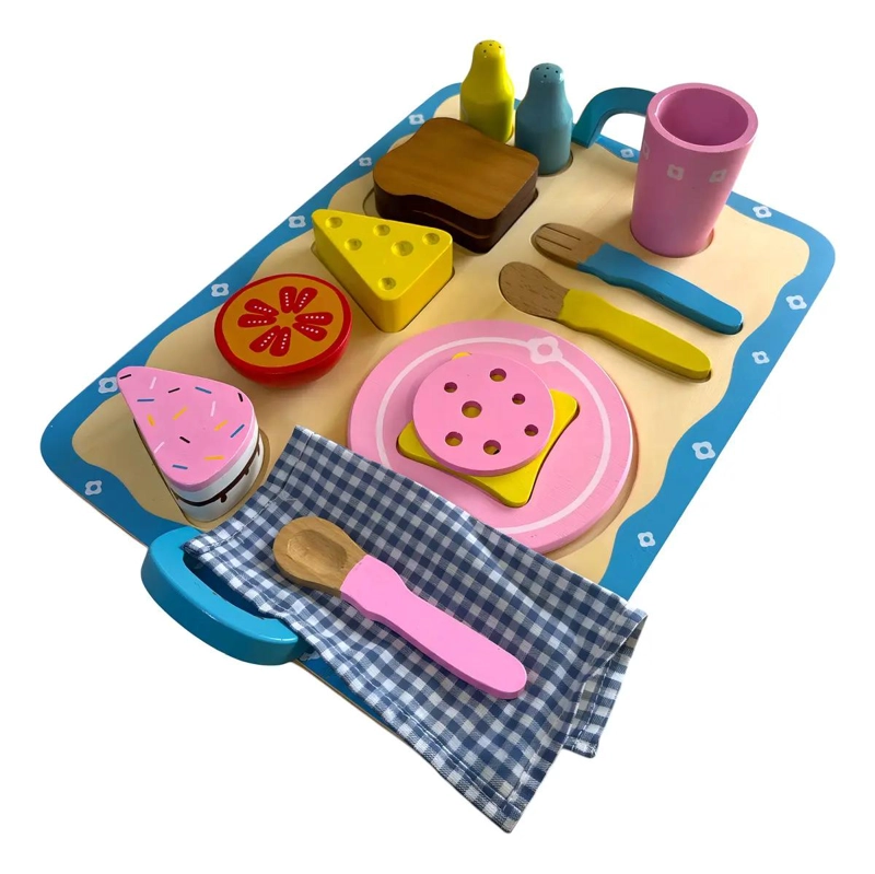 SET DE DESAYUNO INFANTIL DE MADERA PARA JUEGO IMAGINATIVO - 3