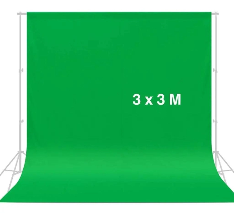 FONDO FOTOGRAFICO VERDE MUSELINA 3X3 METROS PARA ESTUDIO - 1