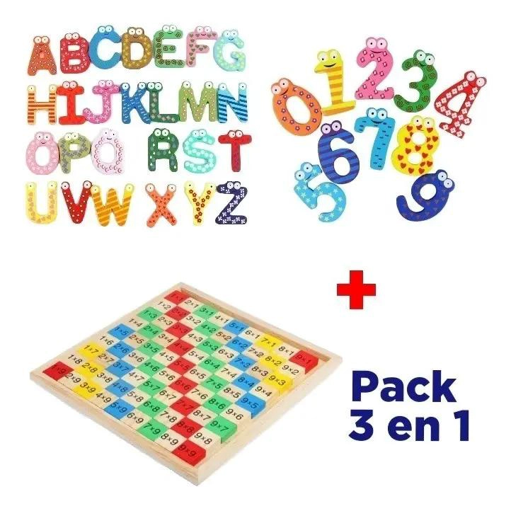 LETRAS Y NUMEROS MAGNE TICOS DE MADERA PARA NIÑOS - 2
