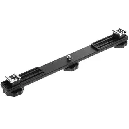 SOPORTE DOBLE AJUSTABLE PARA MICROFONO Y CAMARA - 1