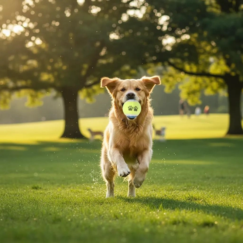 SET DE 3 PELOTAS DE FIELTRO PARA JUGAR CON PERROS - 3