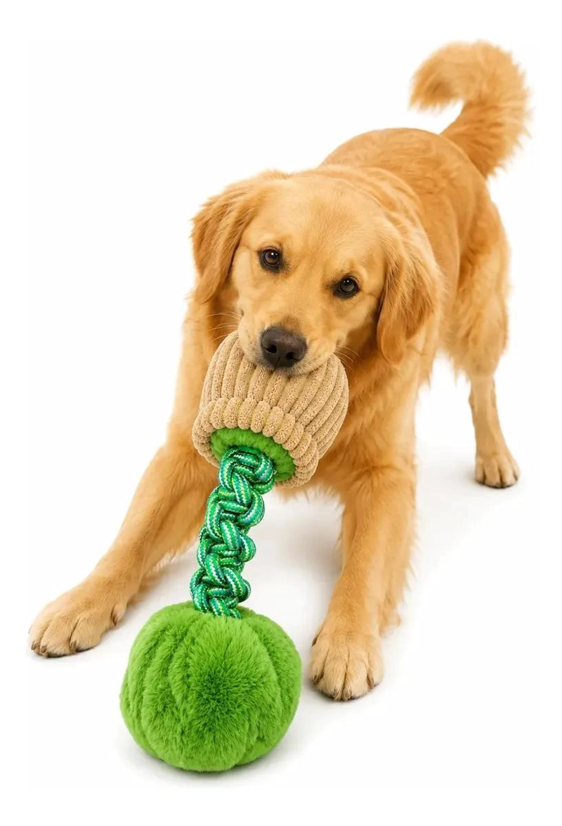 JUGUETE INTERACTIVO DE PELUCHE PARA PERROS CON CUERDA RESISTENTE - 1