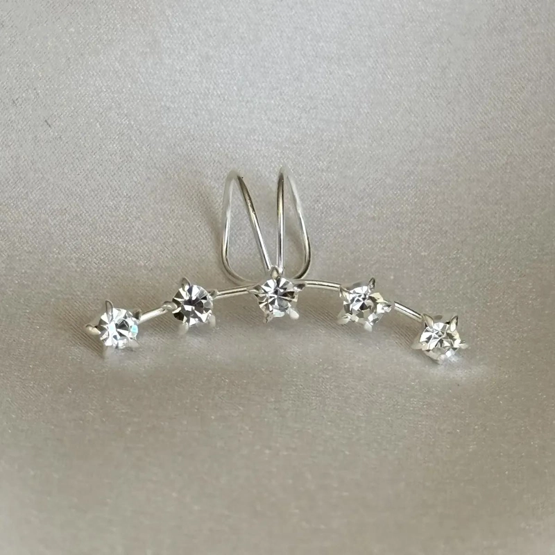 ARO A PRESION TREPADOR EARCUFF EN PLATA 925 PARA OREJA - 1