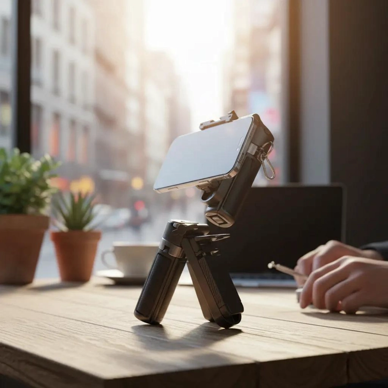 TRIPODE MINI CON SOPORTE AJUSTABLE PARA TELE FONO - 3