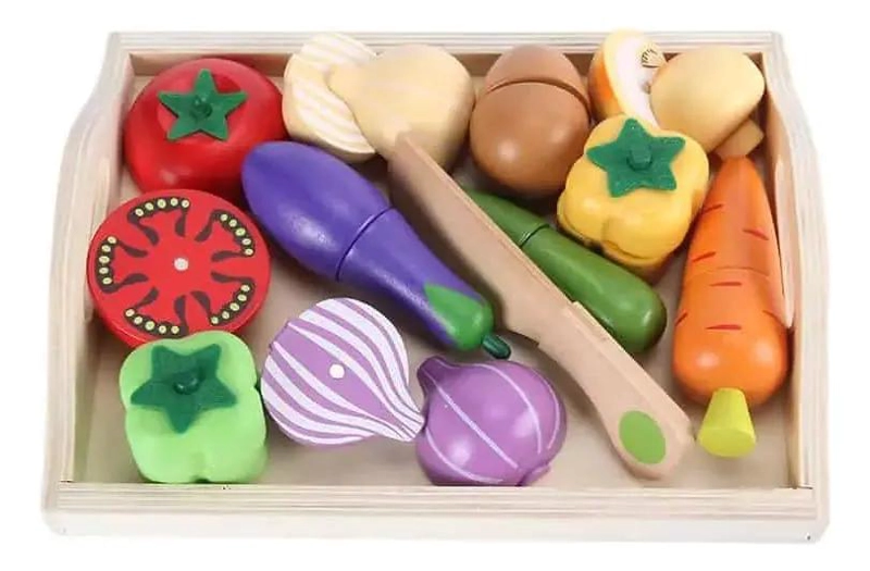 SET DE JUEGO DE COCINA CON BANDEJA Y VERDURAS MAGNE TICAS - 2