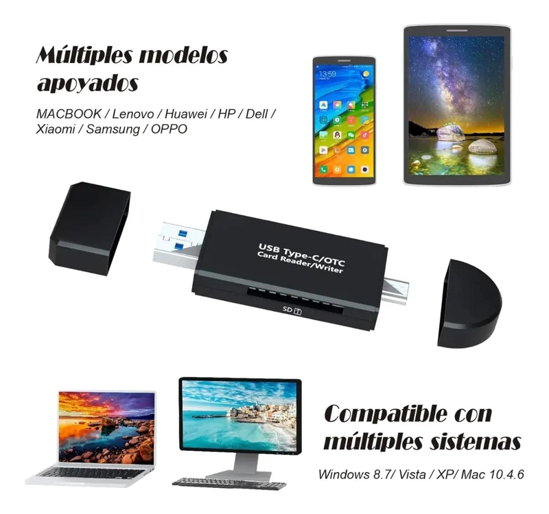 LECTOR DE TARJETAS SD Y MICRO SD A USB TIPO C DE ALTA VELOCIDAD - 9