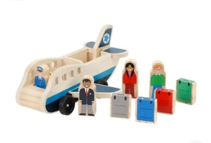 AVION DIDACTICO DE MADERA PARA NIÑOS Y NIÑAS - 2