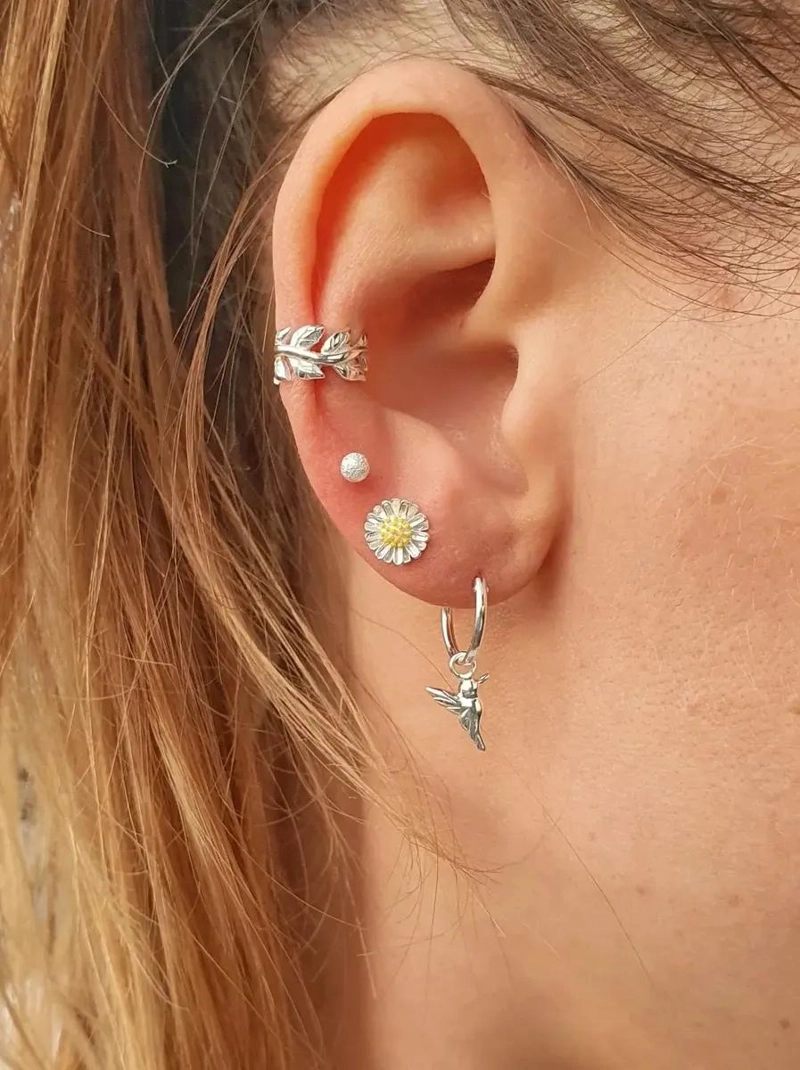 ARO EARCUFF DE PLATA 925 SIN PERFORACION PARA USO DIARIO - 3