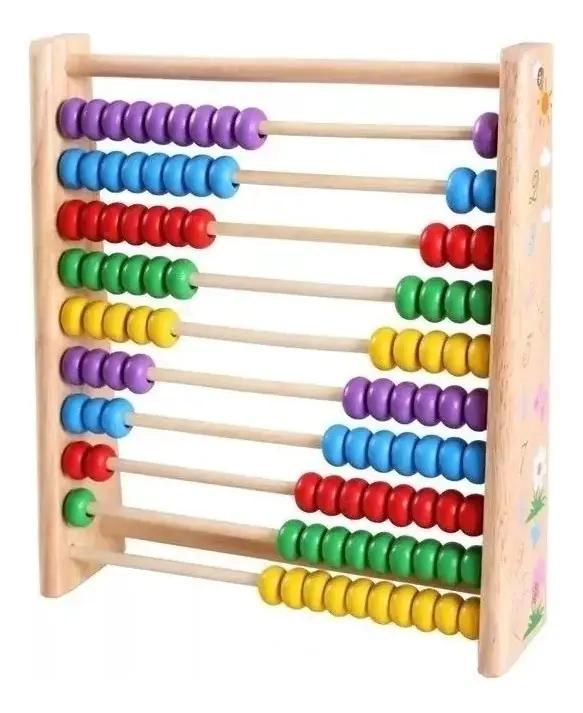 SET EDUCATIVO ABACO DE MADERA Y JUEGO DE PESCA PARA NIÑOS - 2