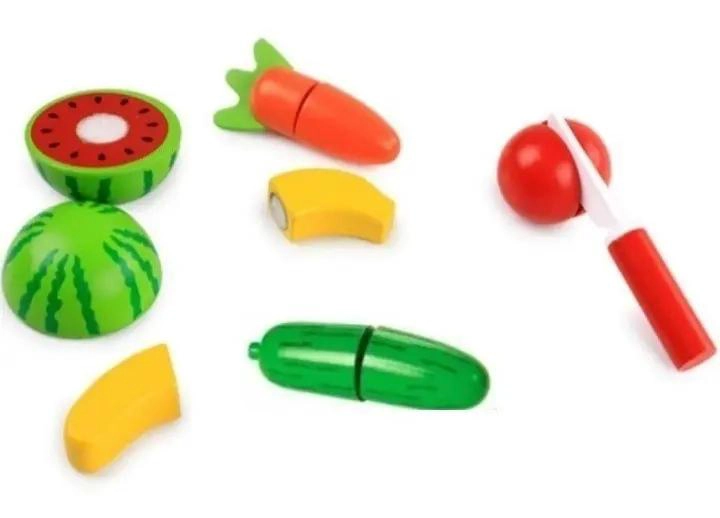 JUGUETE DIDACTICO DE MADERA PARA CORTAR FRUTAS Y VERDURAS - 5