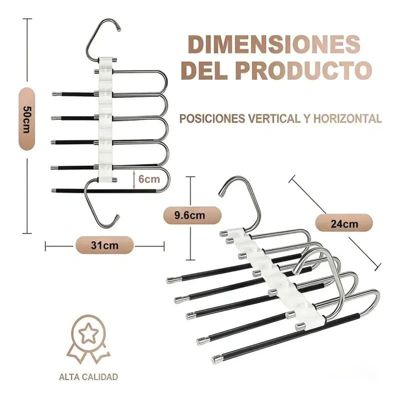 COLGADOR DE METAL MULTICAPA PARA ORGANIZAR ROPA Y ACCESORIOS - 2