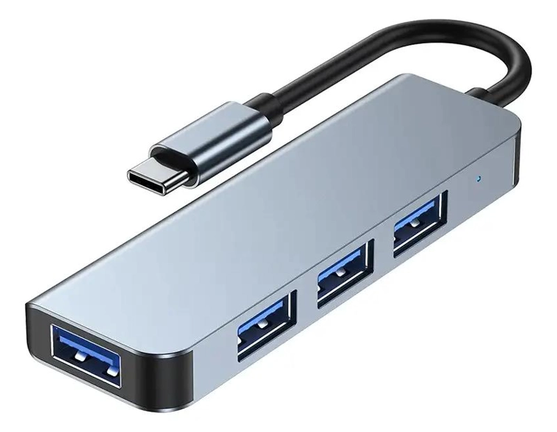HUB USB 3.0 TIPO C CON 4 PUERTOS PARA CONEXION RAPIDA - 1