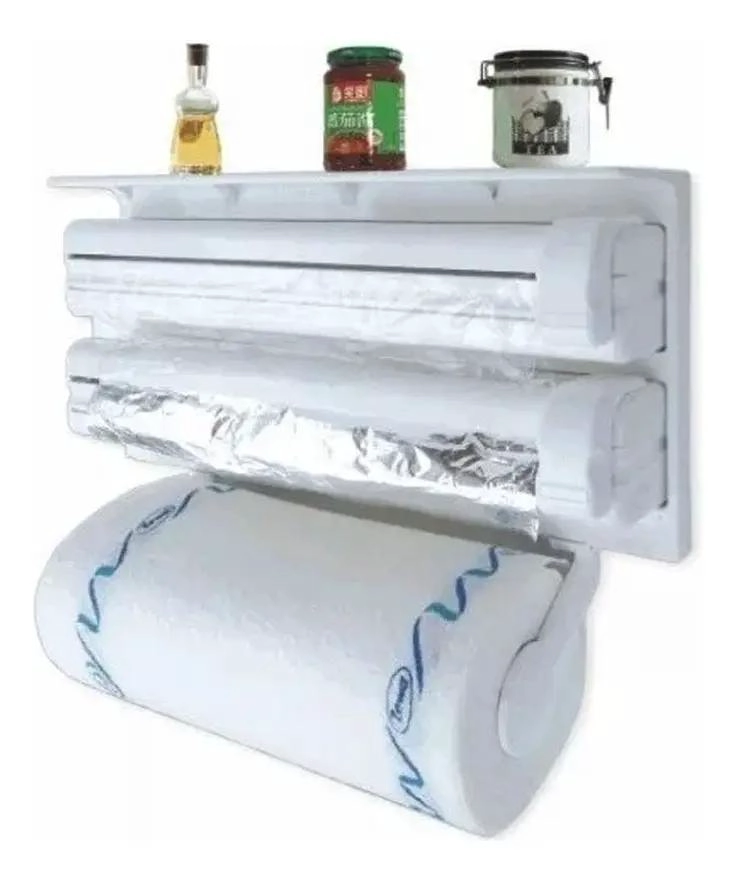 PORTARROLLOS DE COCINA TRIPLE PARA FILM Y PAPEL ALUMINIO - 1