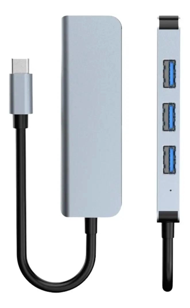 ADAPTADOR CONVERTIDOR TIPO C CON 4 PUERTOS USB - 1