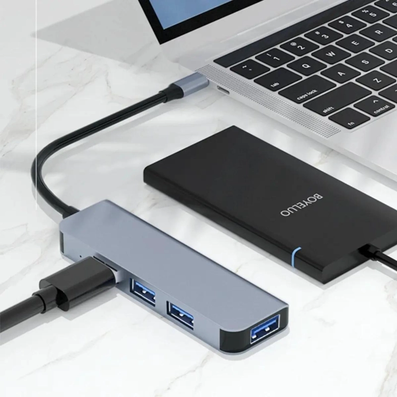 ADAPTADOR CONVERTIDOR TIPO C CON 4 PUERTOS USB - 4