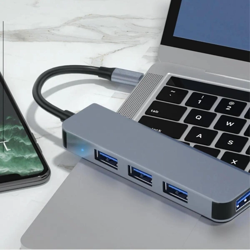 ADAPTADOR CONVERTIDOR TIPO C CON 4 PUERTOS USB - 5