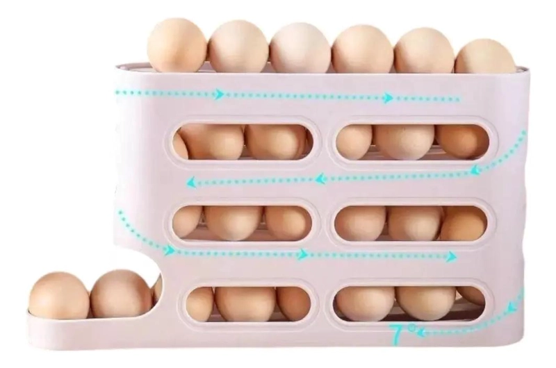 ORGANIZADOR DISPENSADOR DE HUEVOS PARA 26 UNIDADES - 3