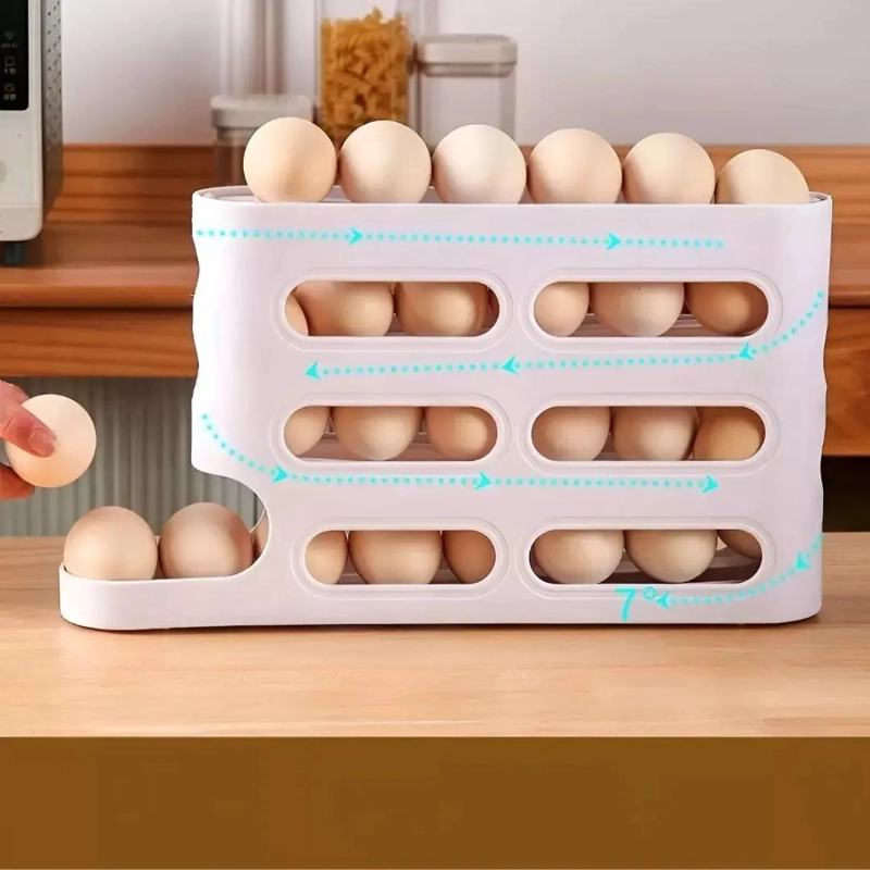 ORGANIZADOR DISPENSADOR DE HUEVOS PARA 26 UNIDADES - 7
