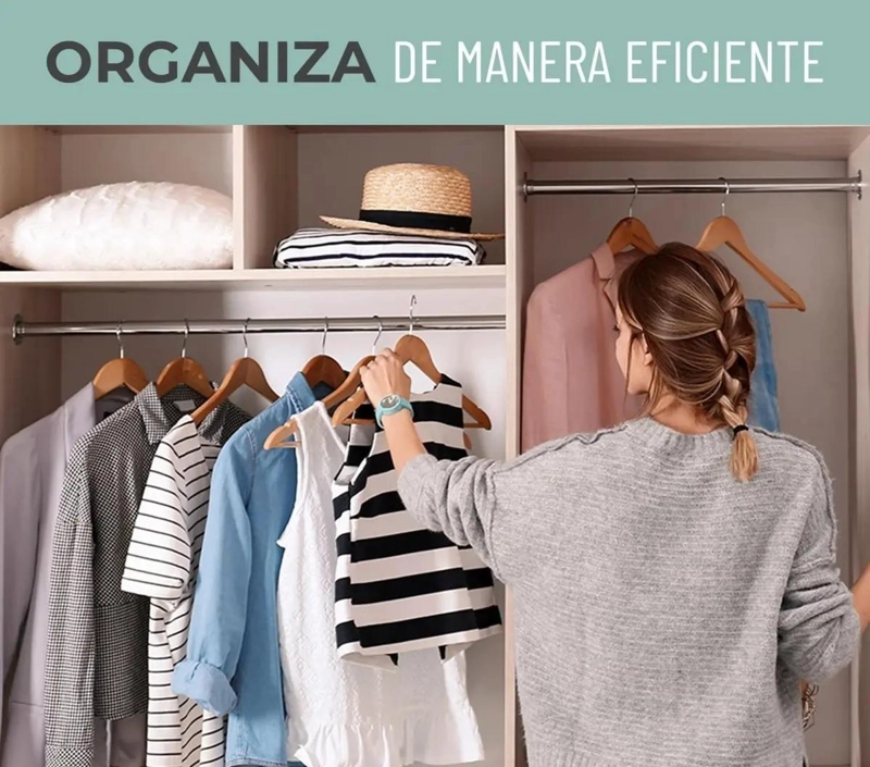 SET DE 10 COLGADORES DE MADERA ANTIDESLIZANTES PARA ROPA - 5