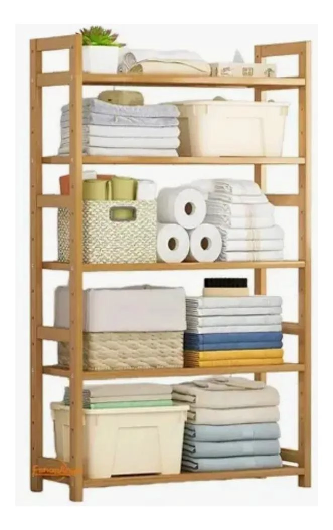 ESTANTE ORGANIZADOR DE BAMBU AJUSTABLE PARA HOGAR Y OFICINA - 1