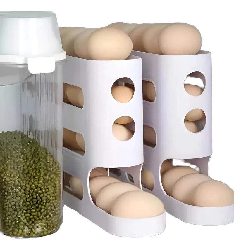 DISPENSADOR DE HUEVOS RODANTE PARA 26 HUEVOS EN COCINA - 7