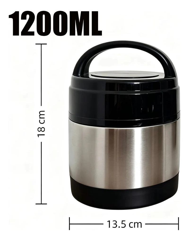 POTE TE RMICO DE ACERO INOXIDABLE 1,2L PARA COMIDAS - 4