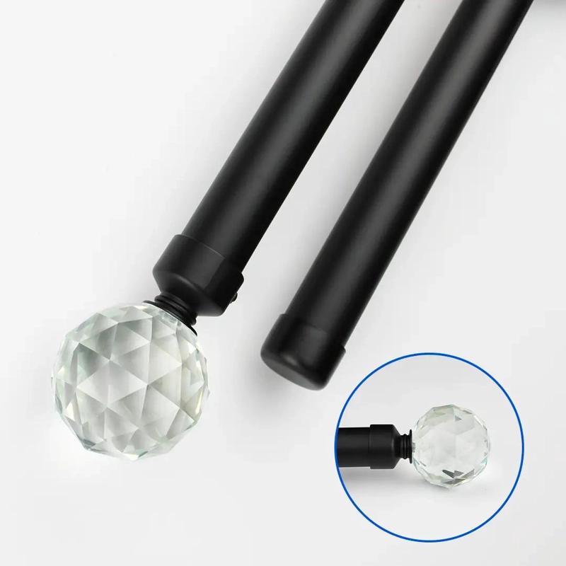 BARRAS DE CORTINA EXTENSIBLES METALICAS 120 A 210 CM COLOR CRISTAL - 2