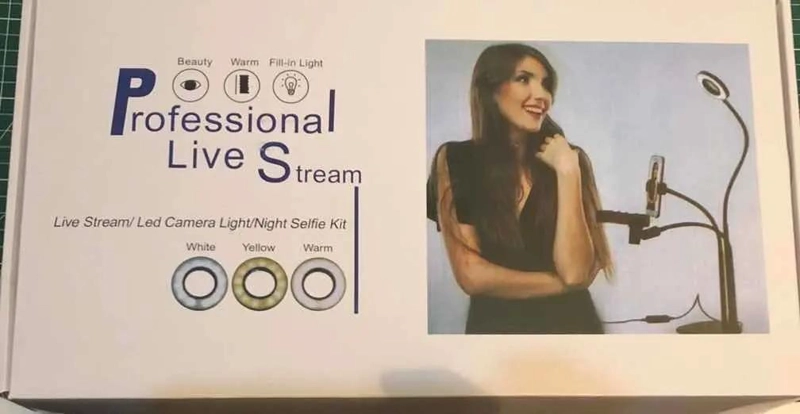 KIT DE ARO DE LUZ LED CON SOPORTE PARA TELE FONO Y MICROFONO - 4