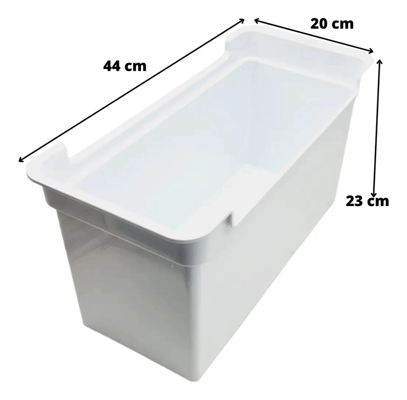 CANASTO ORGANIZADOR PARA CONGELADOR CON TAPA TRANSPARENTE - 2
