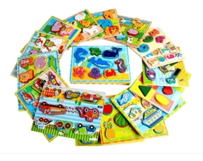 PACK DE 4 JUGUETES DIDACTICOS DE MADERA PARA NIÑOS - 8