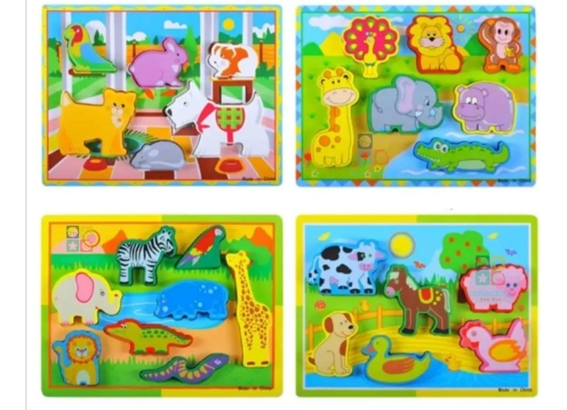 PACK DE 4 JUGUETES DIDACTICOS DE MADERA PARA NIÑOS - 9