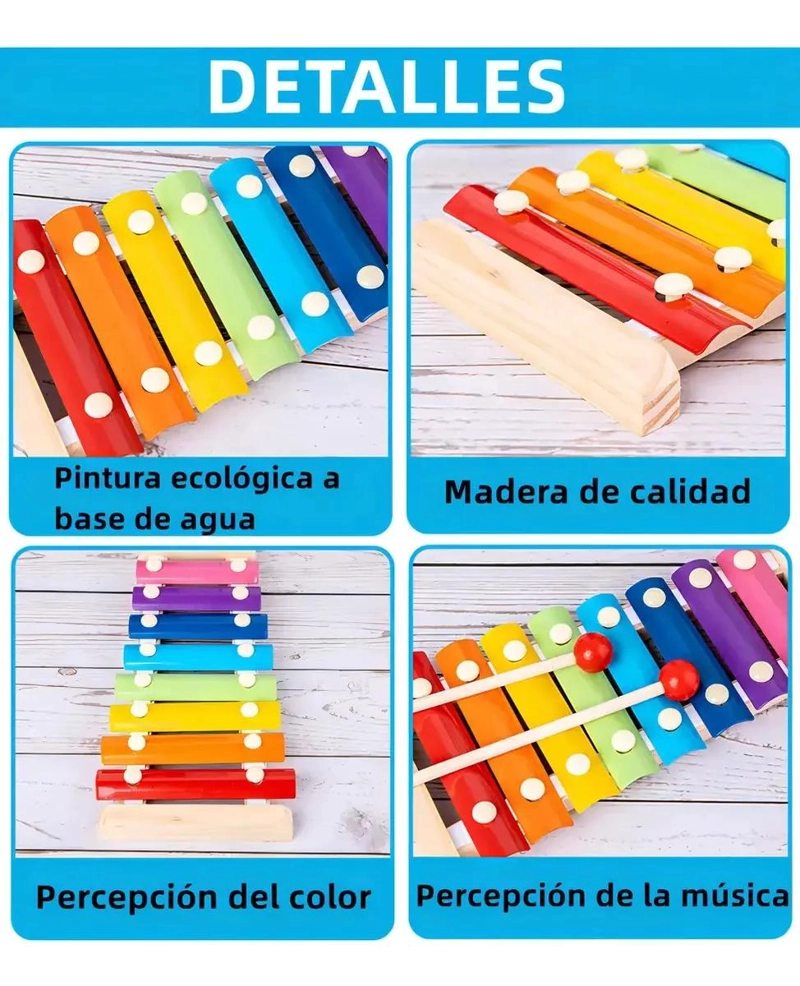 PACK DE 9 JUGUETES DIDACTICOS DE MADERA PARA APRENDER JUGANDO - 2